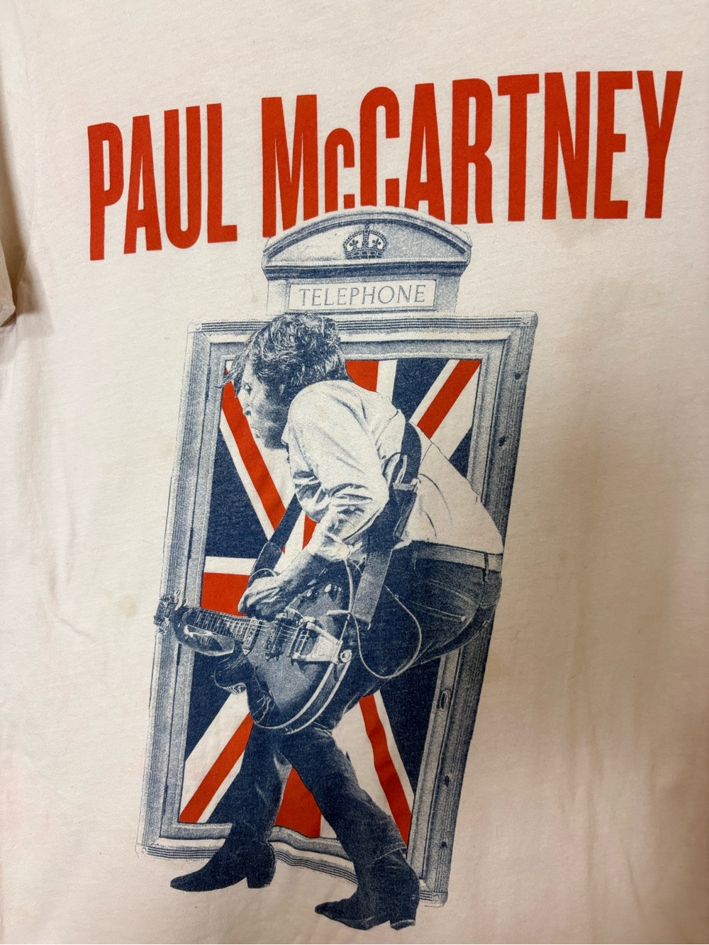 Paul McCartney Ivory Crew Neck Short Sleeve Cotton T-Shirt Tee Size Small - Picture 3 of 14